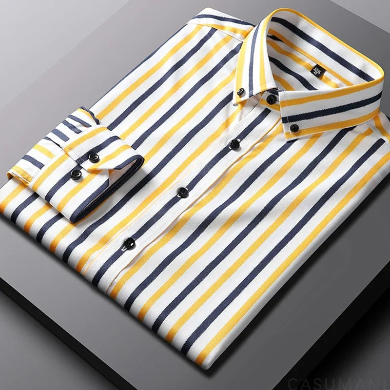 Luvare Paris - Chemise à Rayures Décontractée pour Hommes