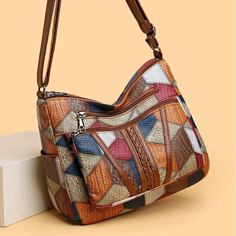 Solara | Sac à main en cuir mosaïque