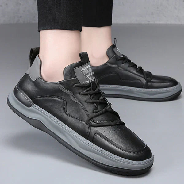 Chaussures en Cuir à Semelle Élevée