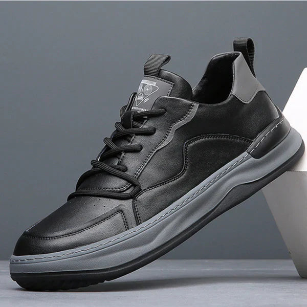 Chaussures en Cuir à Semelle Élevée