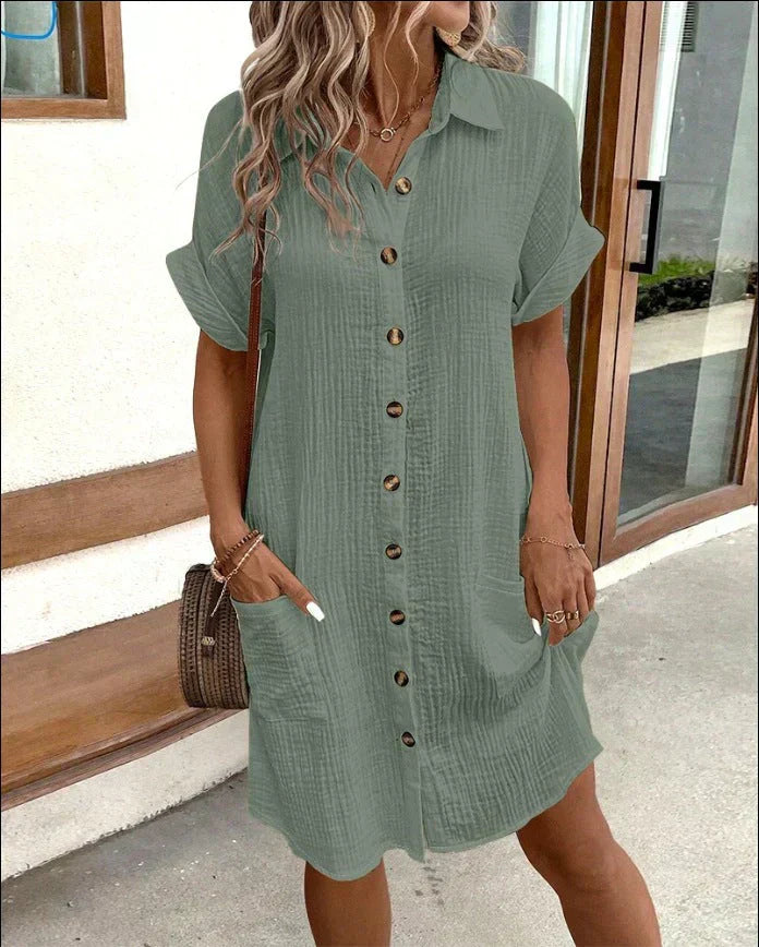 Luna | Robe polo oversize en tissu