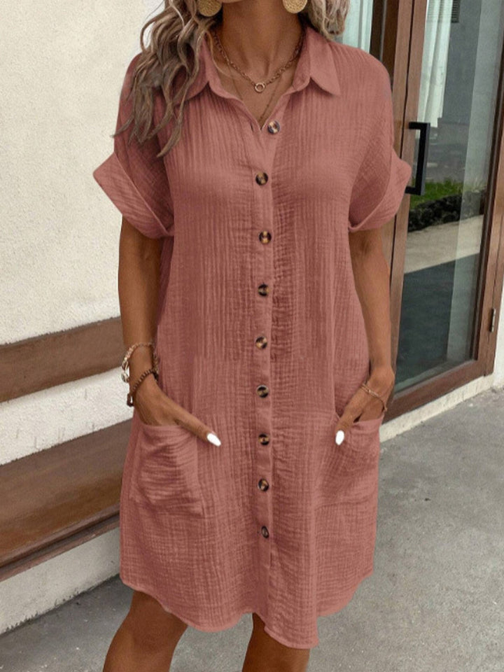 Luna | Robe polo oversize en tissu