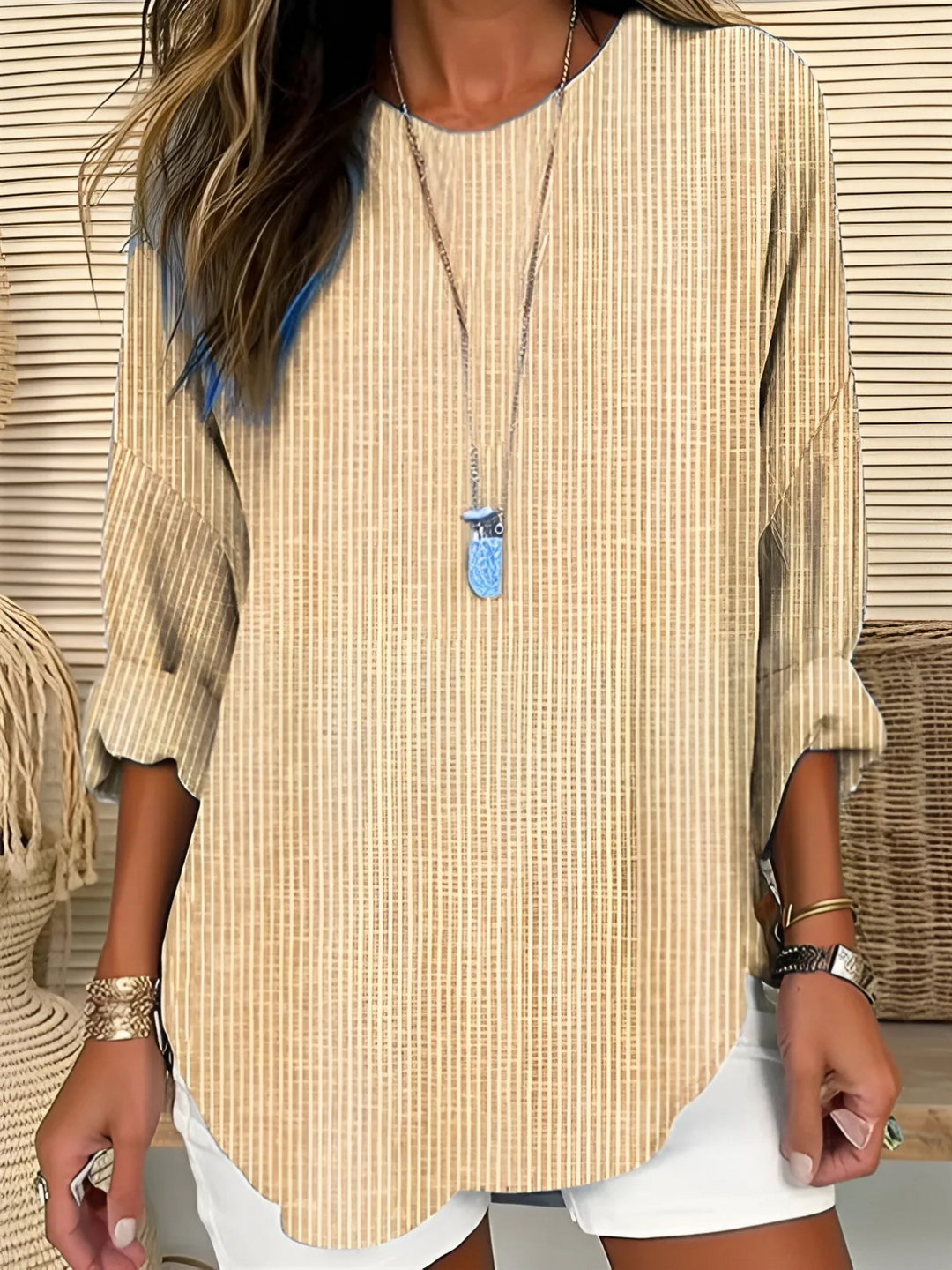 Essenz Luna Blouse Rayée Aérée