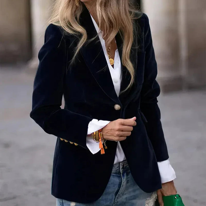 Savannah™ - Blazer en Velours Élégant