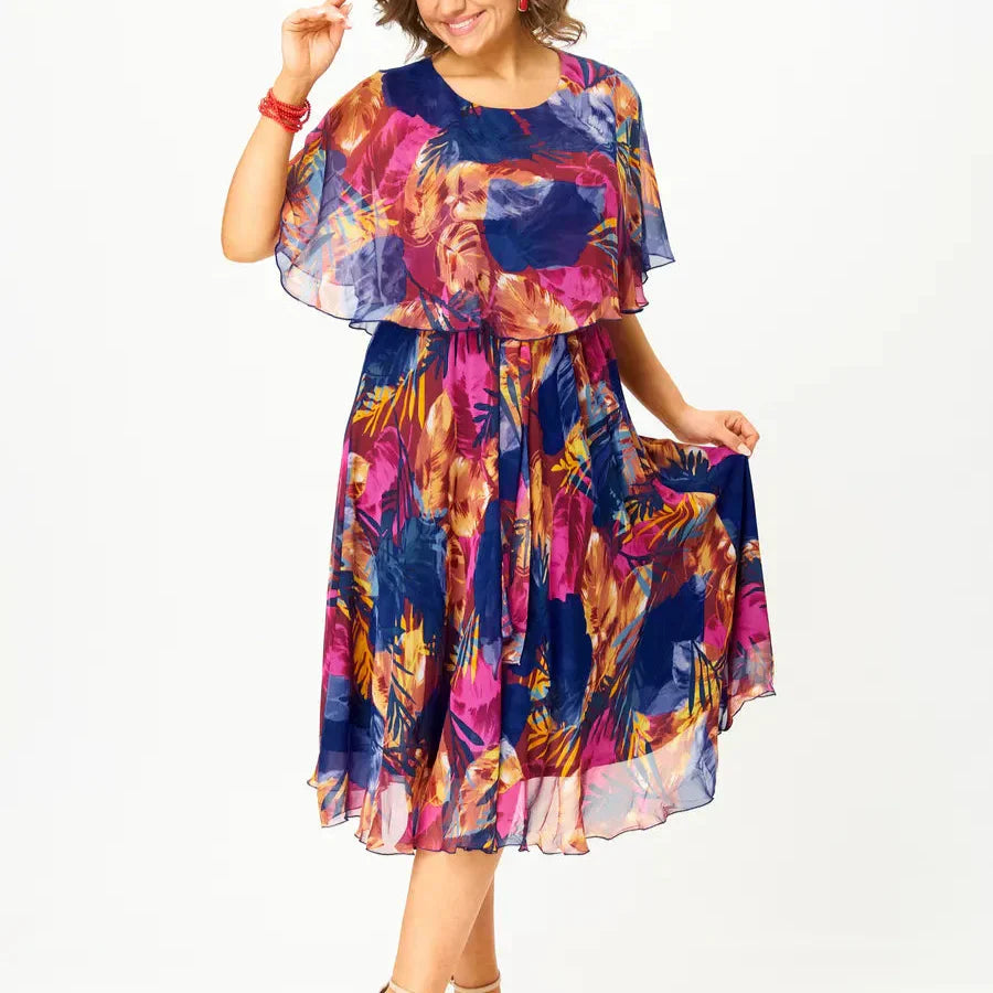 Robe Chiffon Alana Confortable Grande Taille