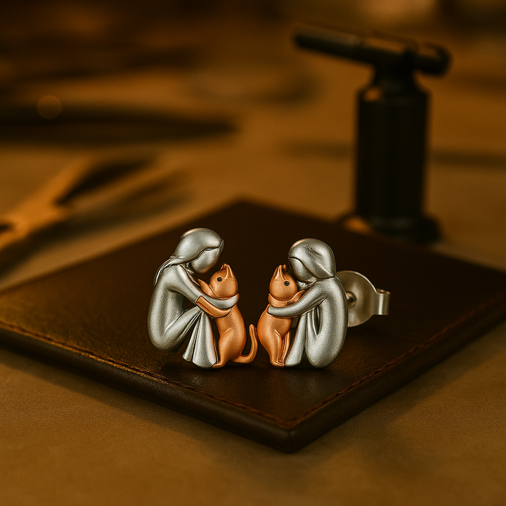 Luvare Paris™ | Boucles d'oreilles avec icône de chat