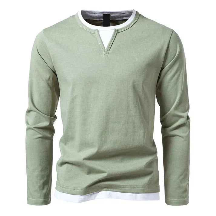 Luvare | T-shirt à manches longues premium en coton peigné