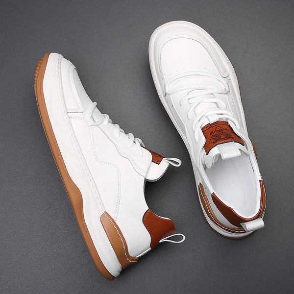 Chaussures en Cuir à Semelle Élevée