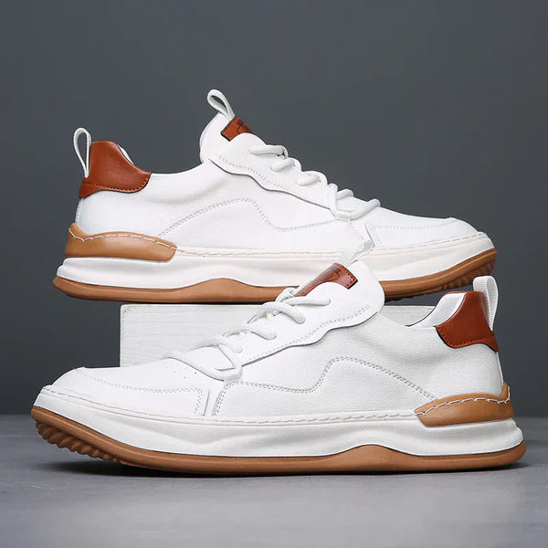 Chaussures en Cuir à Semelle Élevée
