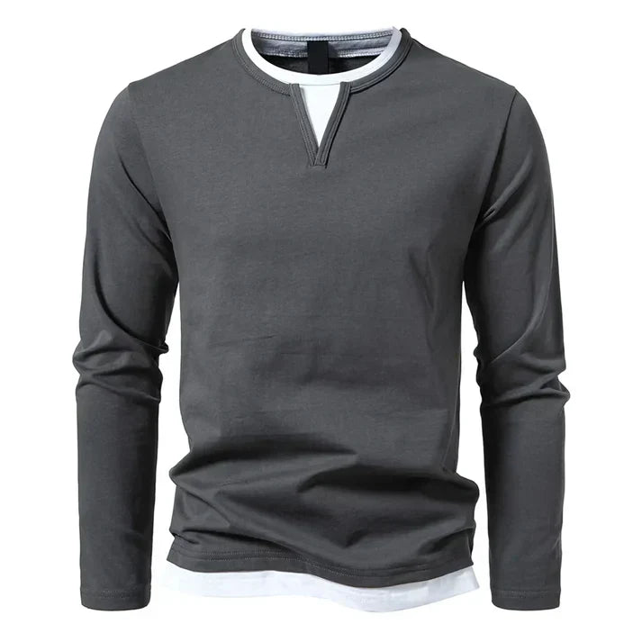 Luvare | T-shirt à manches longues premium en coton peigné