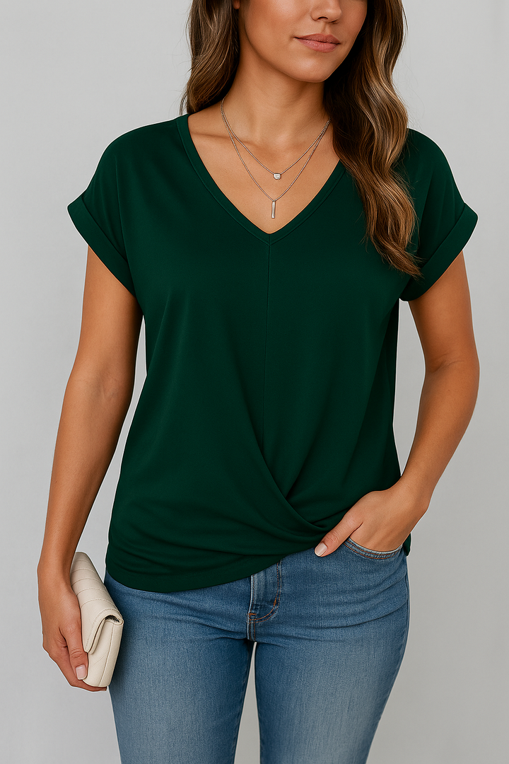 Luna | Chemise à encolure en pointe