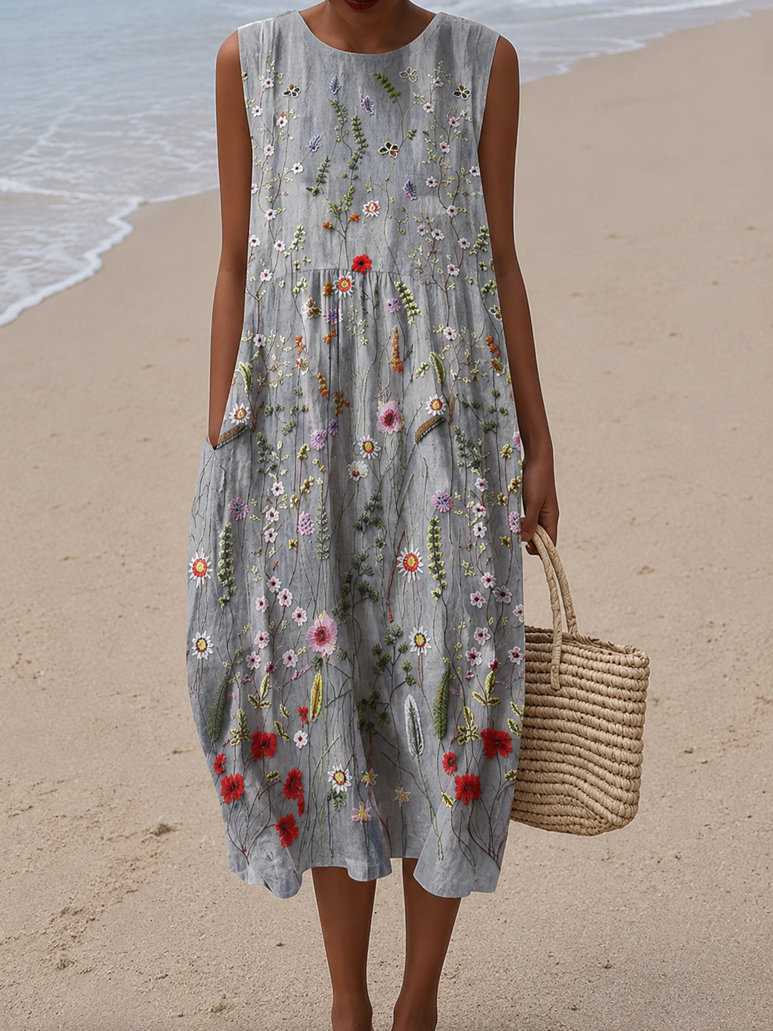 Robe Midi Cara™ Fleur Sauvage