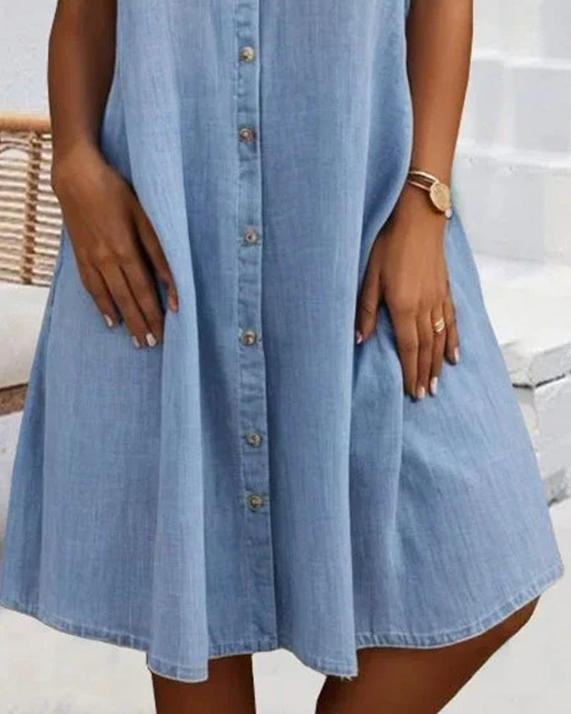 Luna | Robe chemise en denim décontractée