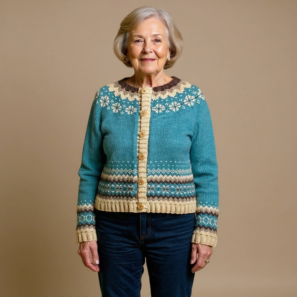 Allaira | Cardigan islandais vintage
