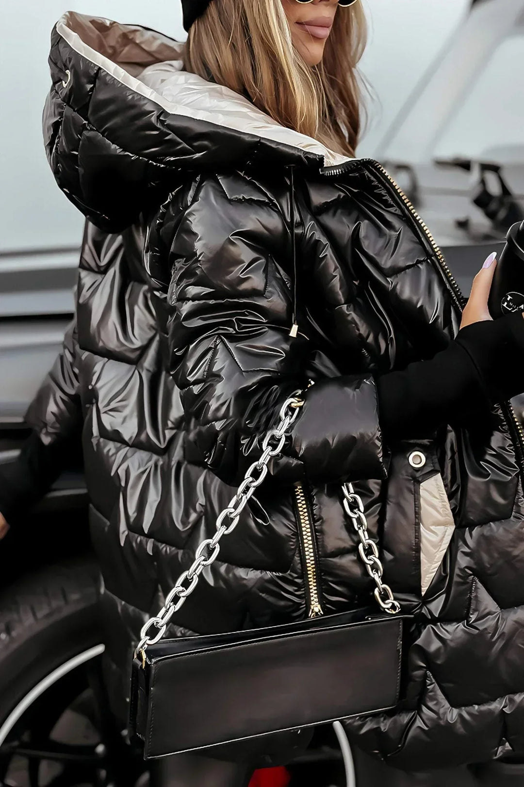 Nolwen – Manteau Élégant d’Automne/Hiver avec Capuche Matelassée