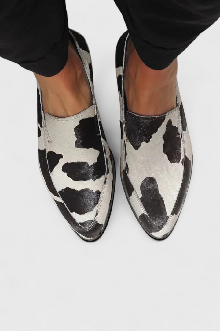 Mocassins Élégants Macarena avec Talon Bas et Imprimé Animal