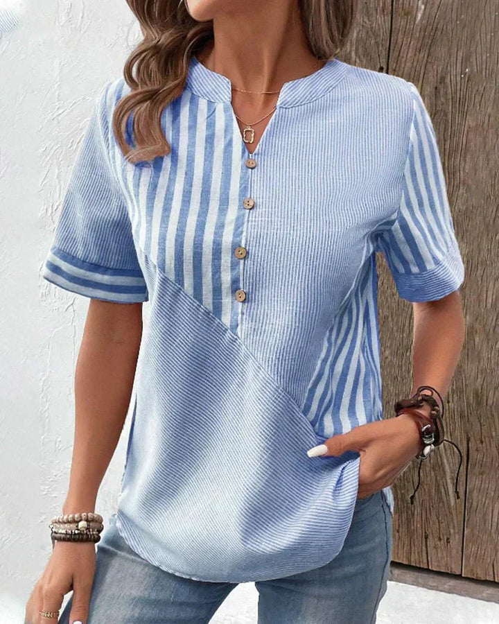 Lila | Blouse à Rayures Douces