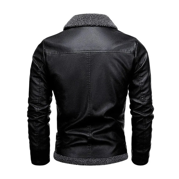 Veste en Cuir Fleece Élégante