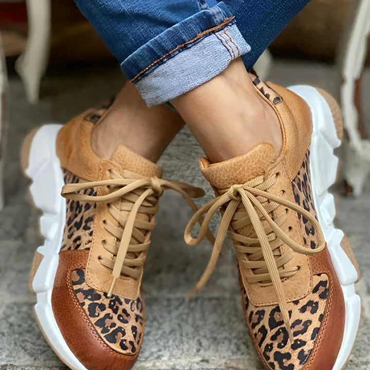 Luna | Chaussures de sport élégantes à imprimé léopard