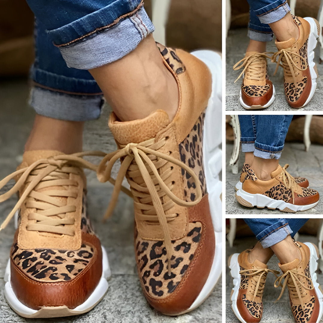 Luna | Chaussures de sport élégantes à imprimé léopard
