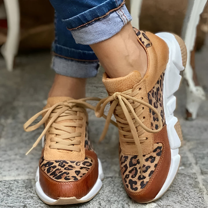 Luna | Chaussures de sport élégantes à imprimé léopard