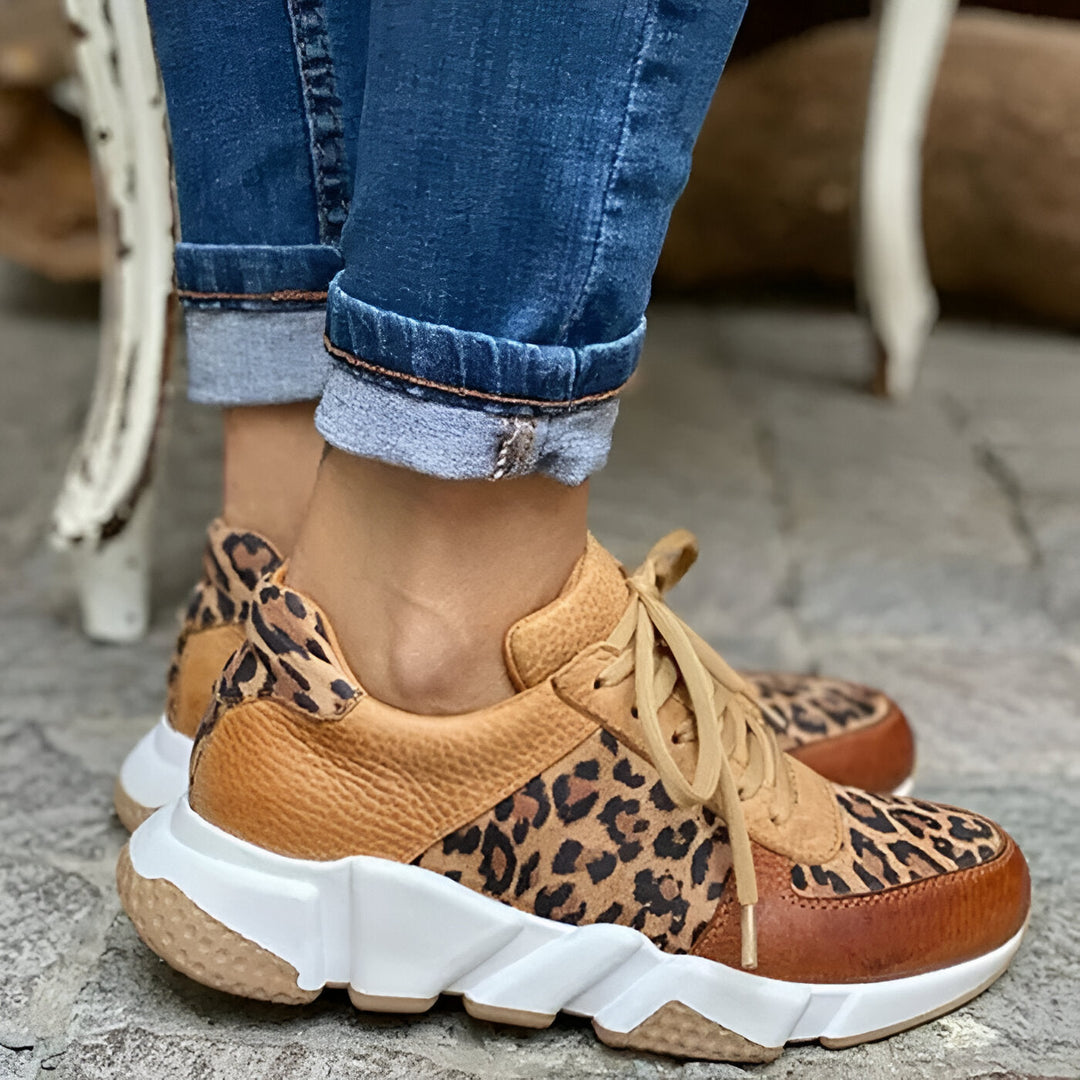 Luna | Chaussures de sport élégantes à imprimé léopard