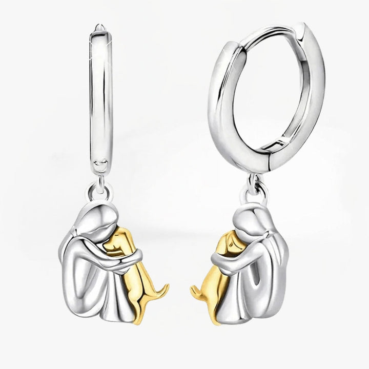 Luvare Paris™ | Boucles d'oreilles avec icône de chien (fermeture ronde)