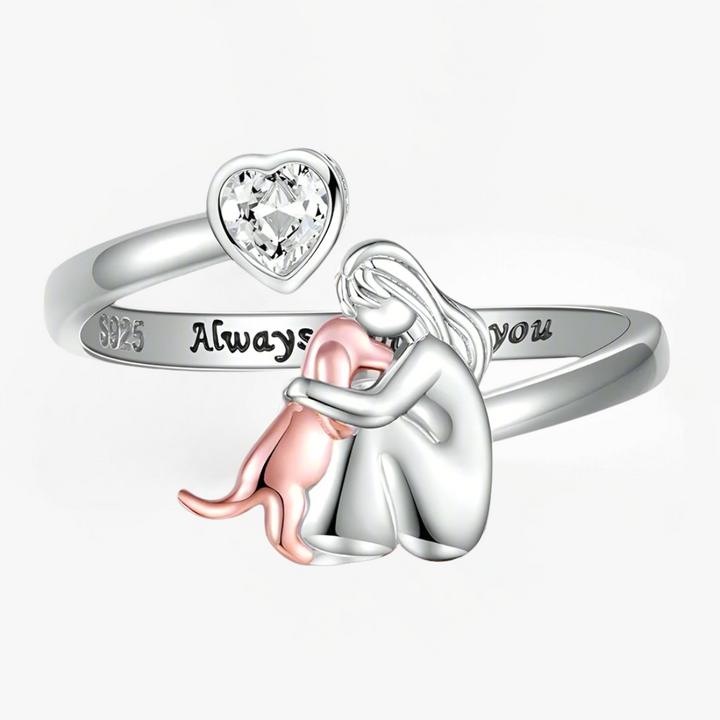 Luvare Paris™ | Bague avec icône de chien (Rose)