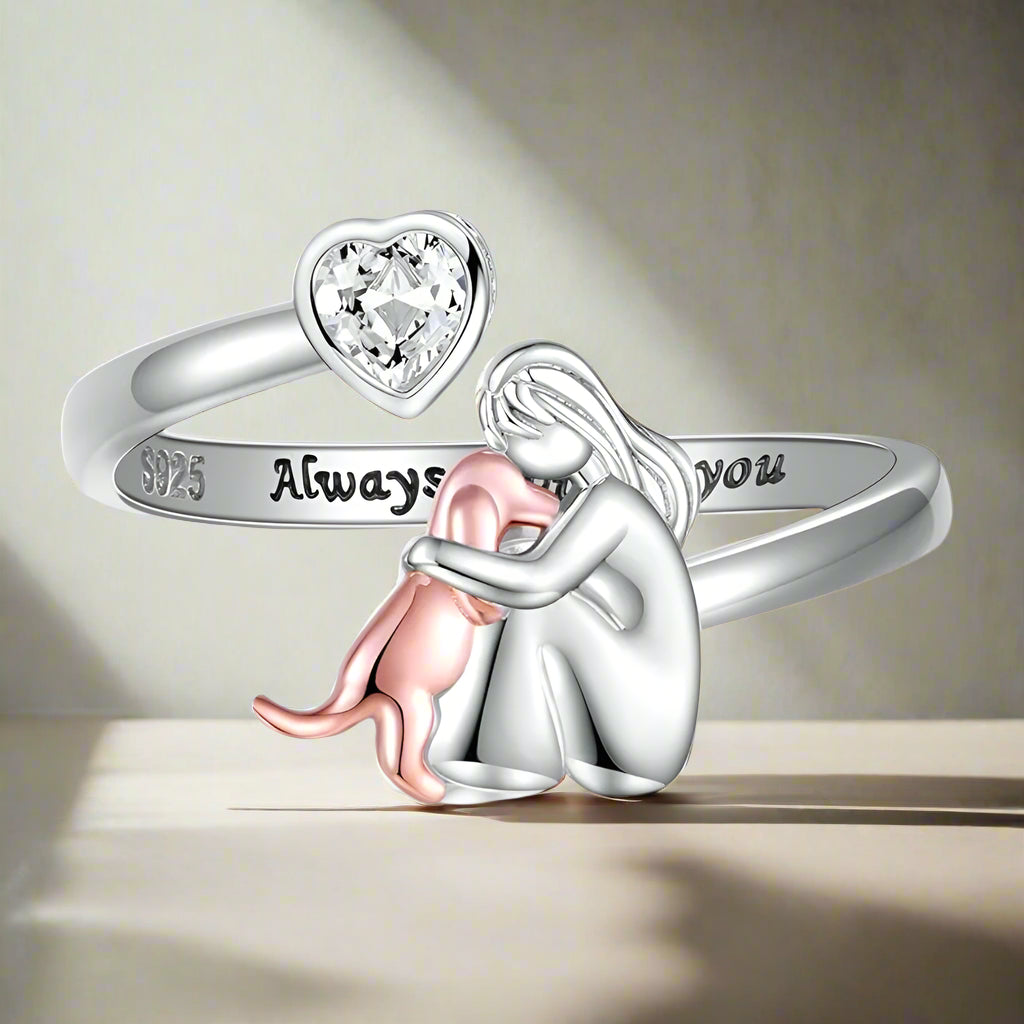Luvare Paris™ | Bague avec icône de chien (Rose)